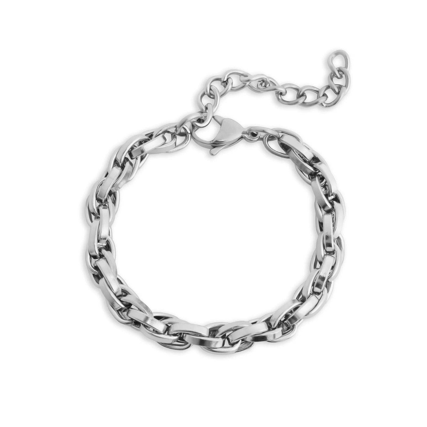 18K Gold PVD Stainless Steel Double Oval Chain Bracelet