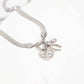 18K Gold PVD Herringbone Charm Holder Necklace