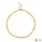 2 Row Stainless Steel Loop and Paperclip Chain Anklet