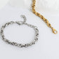 18K Gold PVD Stainless Steel Double Oval Chain Bracelet