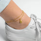 18K Gold PVD Stainless Steel Sea Turtle Charm Anklet