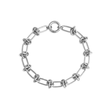 18K Gold PVD Stainless Steel Knotted Chain Bracelet