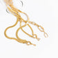 18K Gold PVD Herringbone Charm Holder Necklace