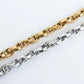 18K Gold PVD Stainless Steel Double Oval Chain Bracelet