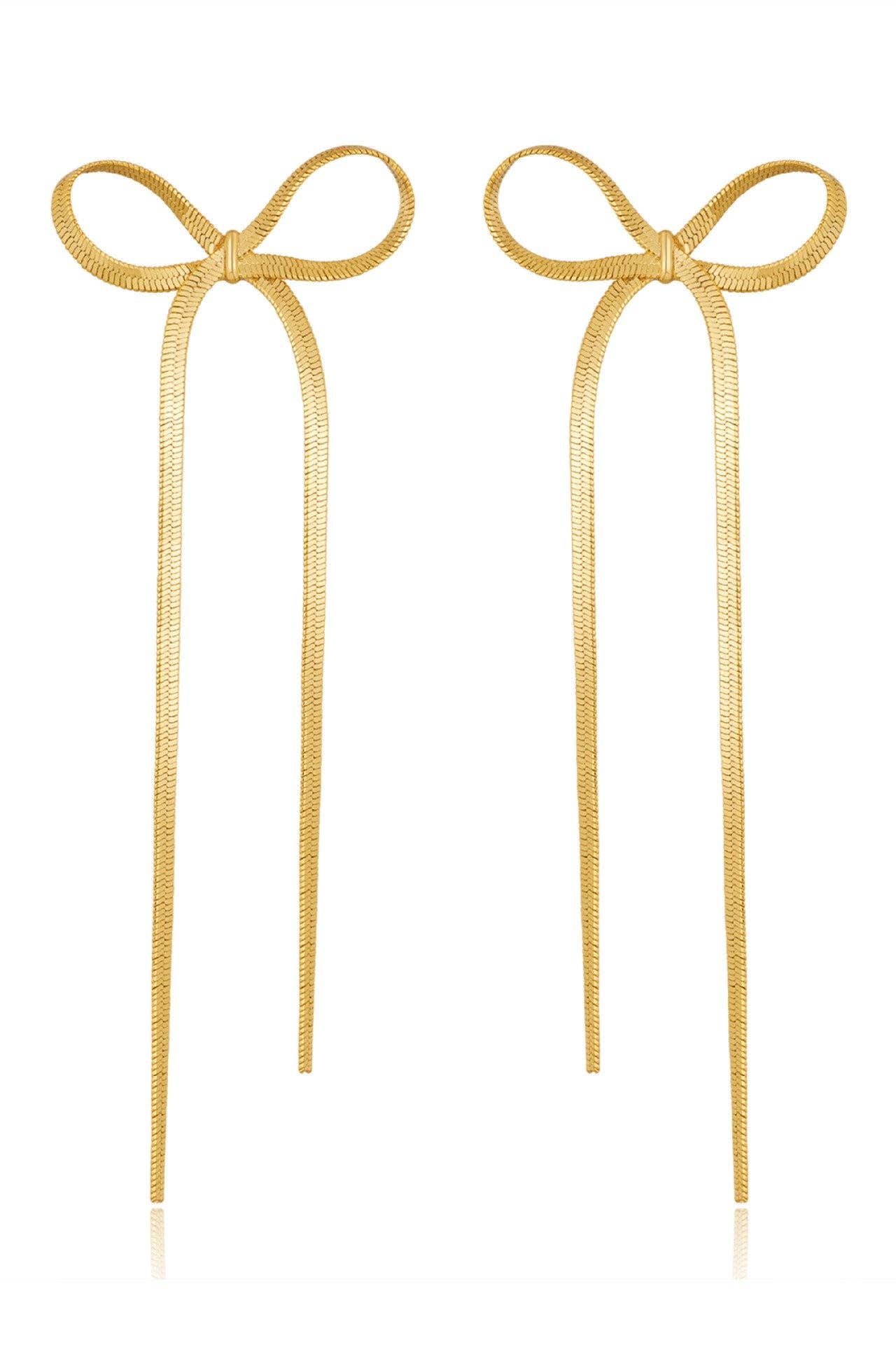 18K Gold Plated Waterproof Stainless Steel Drop Earrings - 7489 7473