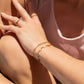 18K Gold PVD Stainless Steel Linked Heart Chain Bracelet