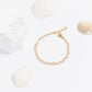 18K Gold PVD Stainless Steel Linked Heart Chain Bracelet