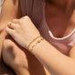 18K Gold PVD Multi Colored Floral Chain Bracelet