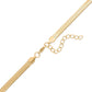 18K Gold PVD Herringbone Charm Holder Necklace