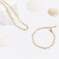 18K Gold PVD Stainless Steel Linked Heart Chain Bracelet